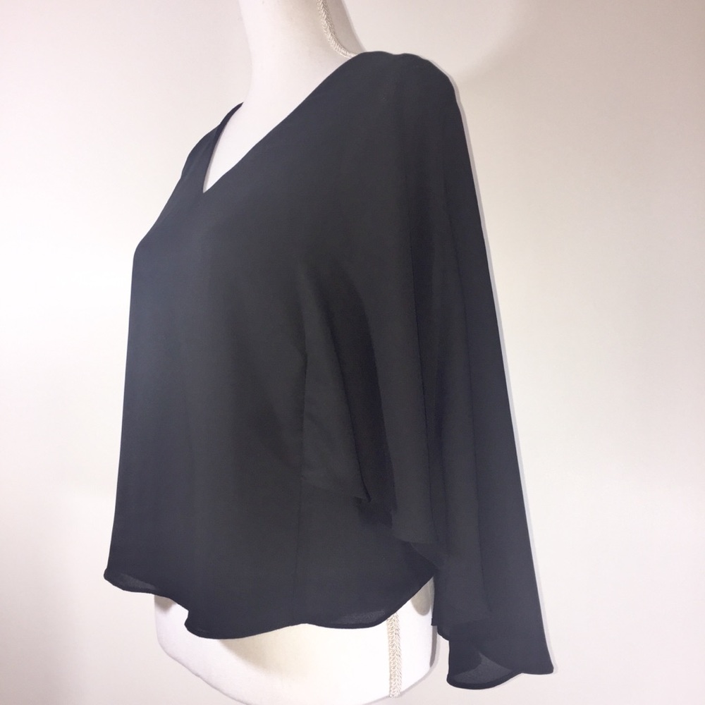 Black capelet top